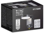 Projektor Oprawa Elewacyjna V-TAC 17W LED Czujnik Ruchu Okrągła Czarna IP65 VT-11020S 3000K 2520lm