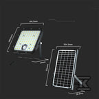 Projektor LED Solarny V-TAC 30W IP65, Pilot Timer, LiFePo 6.4V 6000mA Czarny VT-432 6400K 4800lm