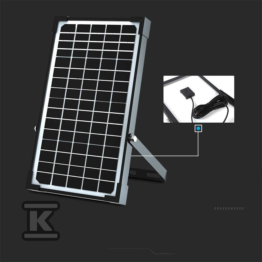 Projektor LED Solarny V-TAC 30W IP65, Pilot Timer, LiFePo 6.4V 6000mA Czarny VT-432 6400K 4800lm