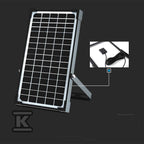Projektor LED Solarny V-TAC 30W IP65, Pilot Timer, LiFePo 6.4V 6000mA Czarny VT-432 6400K 4800lm