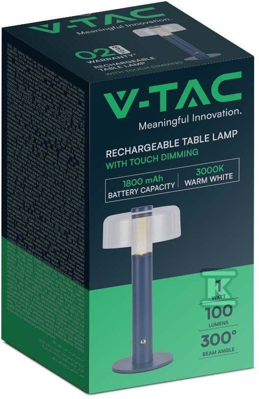 Lampka Biurkowa Nocna V-TAC 1W LED 30cm Ładowanie USB Ściemnianie Filetowa VT-1049 3000K 100lm