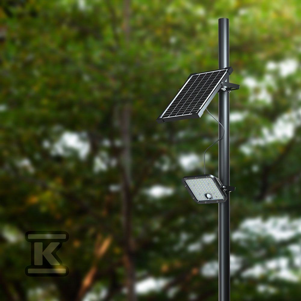 Projektor LED Solarny V-TAC 30W IP65, Pilot Timer, LiFePo 6.4V 6000mA Czarny VT-432 6400K 4800lm