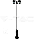 Latarnia Ogrodowa V-TAC 2XE27 230cm IP44 Czarny VT-847 3 Lata Gwarancji