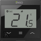 Regulator temperatury Internetowy, ENGO E55-B, podtynkowy, do ramki 55x55, Wi-Fi, 230V, czarny