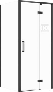 Zestaw B854 Kabina Larga Zawias Prawa Czarna 90X90X195 Szkło Transparentne WIR