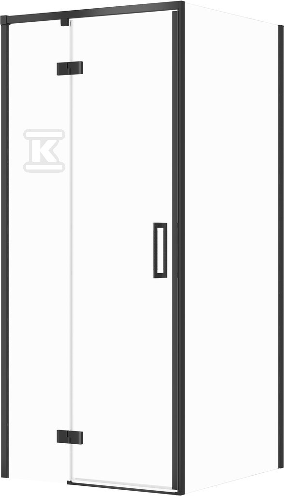 Zestaw B855 Kabina Larga Zawias Lewa Czarna 80X80X195 Szkło Transparentne WIR