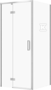 Zestaw C98 Kabina Larga Zawias Lewa Chrom 80X90X195 Szkło Transparentne WIR