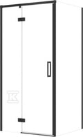 Zestaw C113 Kabina Larga Zawias Lewa Czarna 100X90X195 Szkło Transparentne WIR