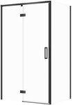 Zestaw B855 Kabina Larga Zawias Lewa Czarna 80X80X195 Szkło Transparentne WIR