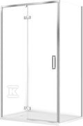 Zestaw C132 Kabina Larga Lewa Chrom 120X90X195+Brodzik Tako Biały 120X4 WIRT