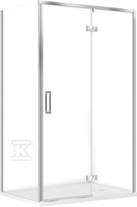Zestaw C133 Kabina Larga Prawa Chrom 120X90X195+Brodzik Tako Biały 120X4 WIRT