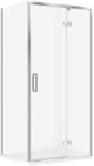 Zestaw C179 Kabina Larga Prawa Chrom 80X80X195+Brodzik Tako Biały 80X4 WIRT
