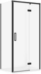 Zestaw C169 Kabina Larga Prawa Czarna 80X80X195+Brodzik Tako Biały 80X4 WIRT