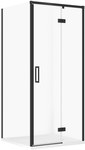 Zestaw C139 Kabina Larga Prawa Czarna 100X80X195+Brodzik Tako Biały 100X4 WIRT