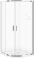 Zestaw C184 Kabina Arteco Półokrągła 90X190 Szkło Transparentne + Brodzik TAKO 90X4 WIRT
