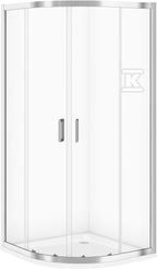 Zestaw C184 Kabina Arteco Półokrągła 90X190 Szkło Transparentne + Brodzik TAKO 90X4 WIRT