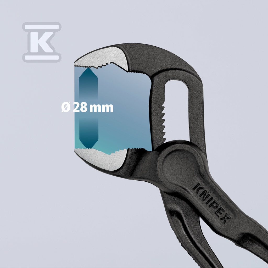 Szczypce nastawne do rur Cobra® XS wytłaczana, chropowata powierzchnia fosforanowana, szara 100 mm