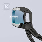 Szczypce nastawne do rur Cobra® XS wytłaczana, chropowata powierzchnia fosforanowana, szara 100 mm