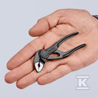 Szczypce nastawne do rur Cobra® XS wytłaczana, chropowata powierzchnia fosforanowana, szara 100 mm
