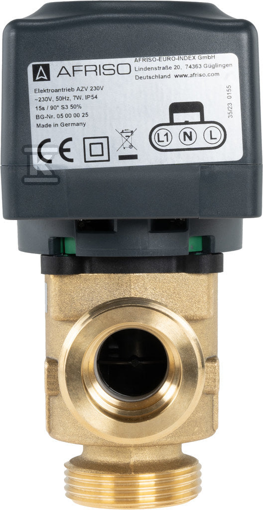 Zawór strefowy 3-drogowy AZV 844, DN25, G1 1/4", Kvs 11, 230 V AC, AB-B