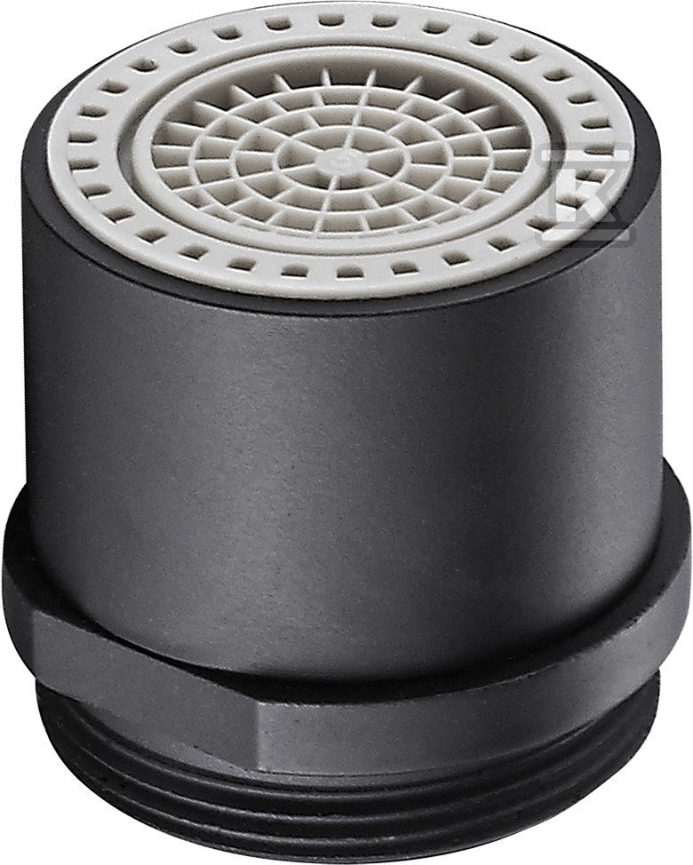Aerator 2-funkcyjny do baterii umywalka-zlewozmywak gwint zewnętrznyM24x1, czarny