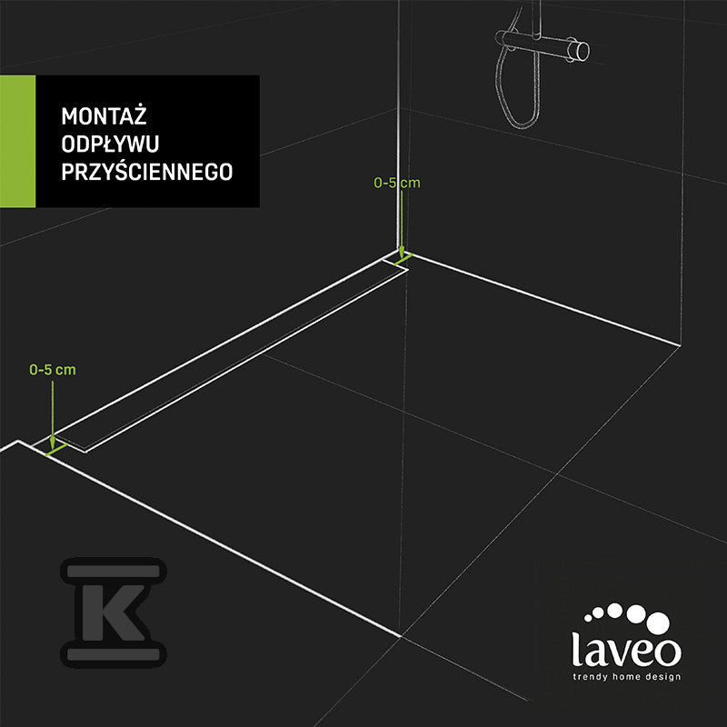 Odpływ liniowy BASSO przyścienny 70 cm