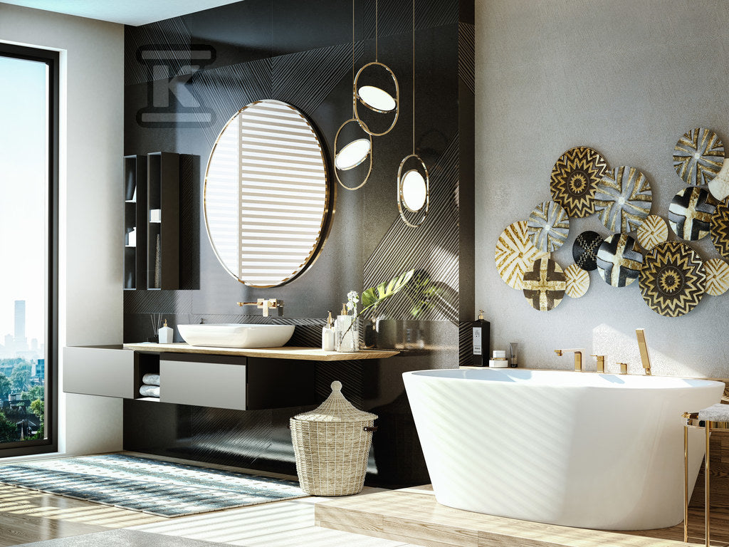 LOFT GOLD Bateria umywalkowa podtynkowa z wylewką