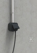 Gniazdo pojedyncze z uziemieniem 2P+Z, zaciski automatyczne, mechanizm 16A-250V~- antracyt, NOWE PLEXO 55