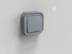 Łącznik schodowy, komplet podtynkowy 10AX - 250 V~ - szary, NOWE PLEXO 55