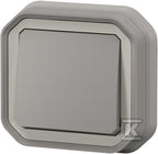 Łącznik schodowy, komplet podtynkowy 10AX - 250 V~ - szary, NOWE PLEXO 55