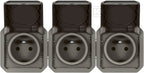 Gniazdo potrójne z uziemieniem 3x2P+Z, poziome, mechanizm 16 A - 250 V~- antracyt, NOWE PLEXO 55