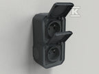 Gniazdo podwójne z uziemieniem 2x2P+Z, pioNOWE, mechanizm 16A-250 V~- antracyt, NOWE PLEXO 55