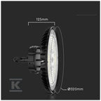 Oprawa V-TAC LED High Bay LIFUD DRIVER 0-10V 160Lm/W 120W/150W/200W VT-90202 3000K+4000K+5000K 27000lm 5 Lat Gwarancji