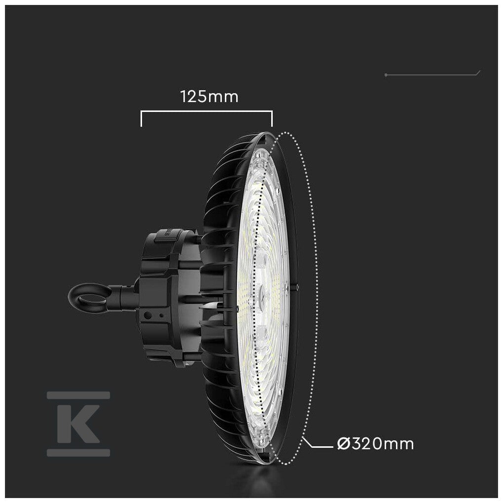 Oprawa V-TAC LED High Bay LIFUD DRIVER 0-10V 160Lm/W 120W/150W/200W VT-90202 3000K+4000K+5000K 27000lm 5 Lat Gwarancji