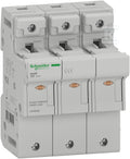 Podstawa bezpiecznikowa, Acti9 SBI, 3P, 50A, rozmiar wkładki 14 x 51 mm, SBI-50-3