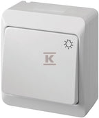 Łącznik światło, natynkowy, IP44, biały, HERMES