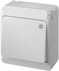 Łącznik krzyżowy, natynkowy, IP44, biały, HERMES