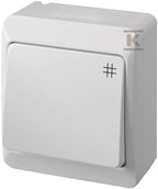 Łącznik krzyżowy, natynkowy, IP44, biały, HERMES
