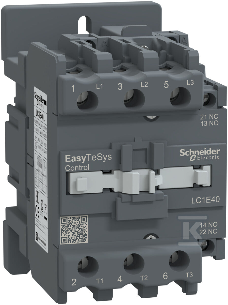 Stycznik mocy, Easy TeSys Control, AC-3, 40A, 3P(1NO 1NC), cewka 230V, 50/60Hz