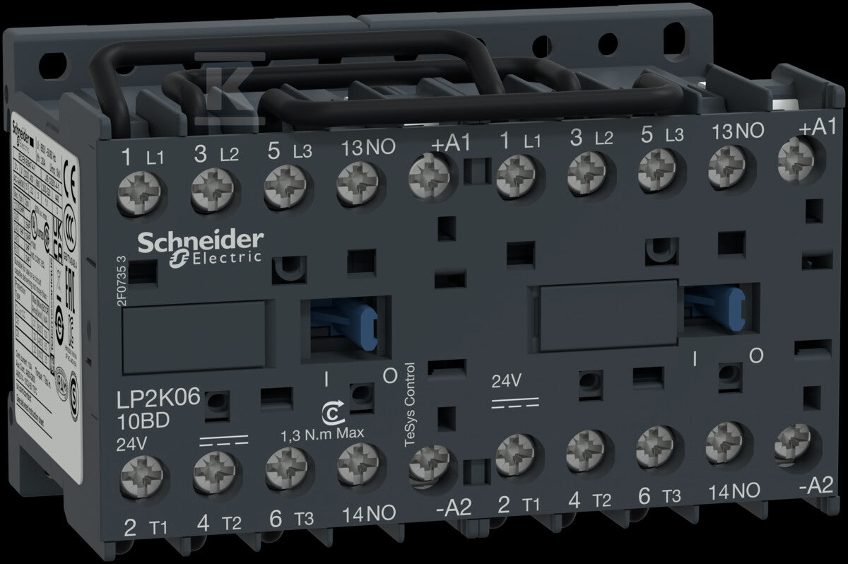 Stycznik nawrotny I=9A (AC-3) 24V-styk pomocniczy 1NO