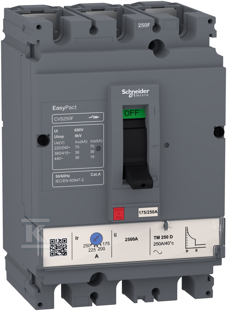 Wyłącznik Easypact CVS250F TMD 250A 3P 3D