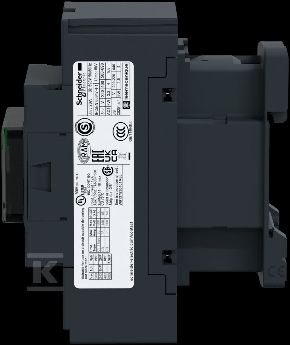 Stycznik mocy TeSys D AC3 18A 3P 1NO 1NC cewka 230VAC