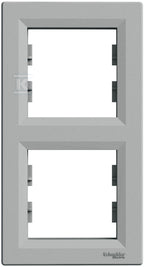 Ramka 2-krotna pionowa, aluminium ASFORA