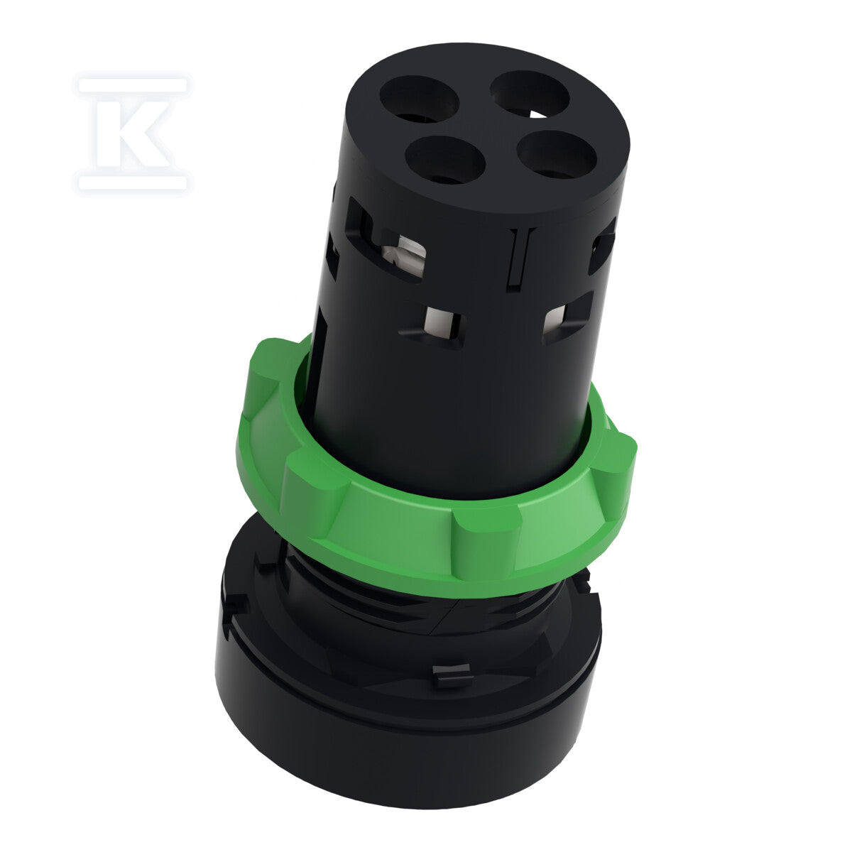 Przycisk z samoczynnym powrotem NC czerwony