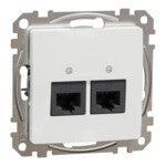 Gniazdo komputerowe 2xRJ45 kat.6 UTP, biały SEDNA DESIGN