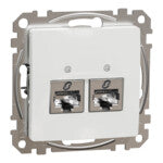 Gniazdo komputerowe 2xRJ45 kat.6 STP, biały SEDNA DESIGN