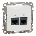 Gniazdo komputerowe 2xRJ45 kat.6 UTP, biały SEDNA DESIGN