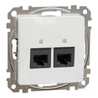 Gniazdo komputerowe 2xRJ45 kat.6 UTP, biały SEDNA DESIGN