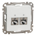 Gniazdo komputerowe 2xRJ45 kat.6 STP, biały SEDNA DESIGN