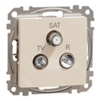 Gniazdo TV/SAT końcowe (4dB), beż SEDNA DESIGN
